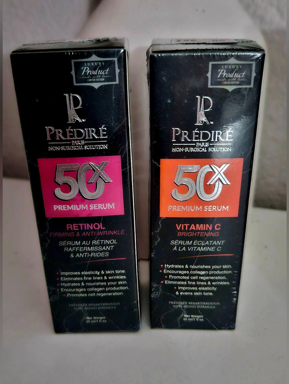 Predire 50x Premium Serum Retinol & Predire Vitamin C Serum